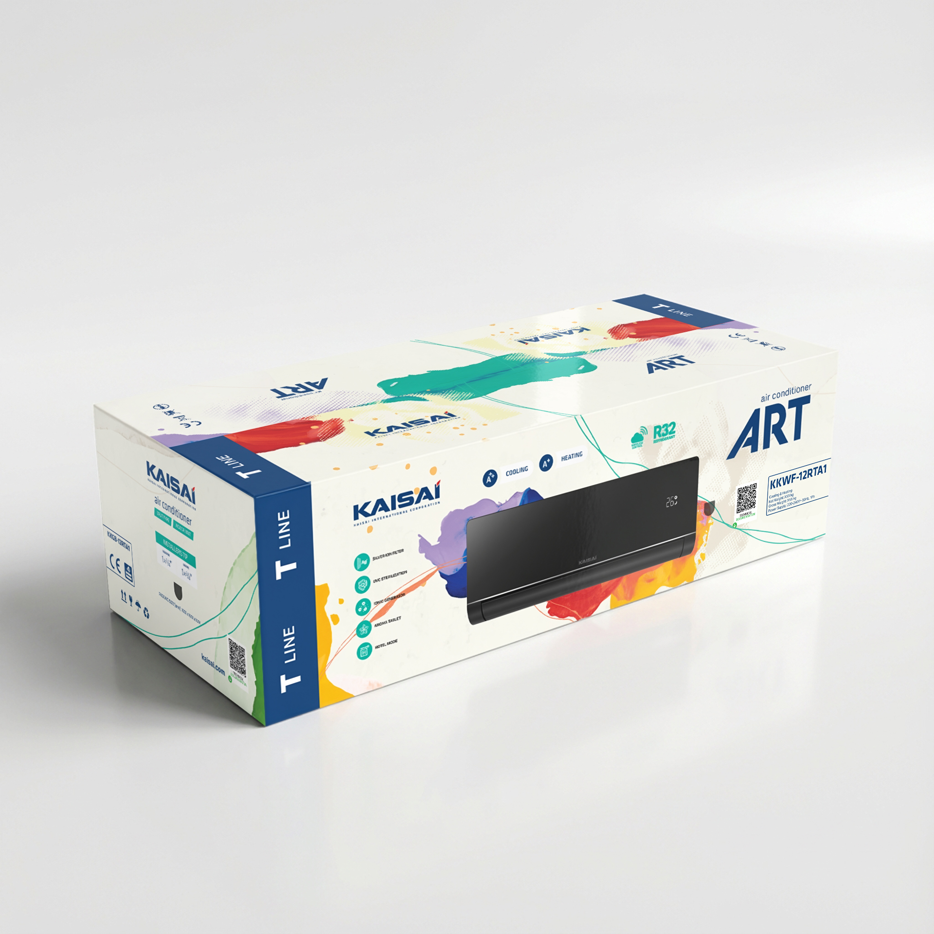 Aer condiționat KAISAI -ART, KKWF-09RTA1- KKOH-09RTA1, 9000BTU, negru, R32, A+++/A++, modul Wi-Fi inclus, 230V - imagine 3