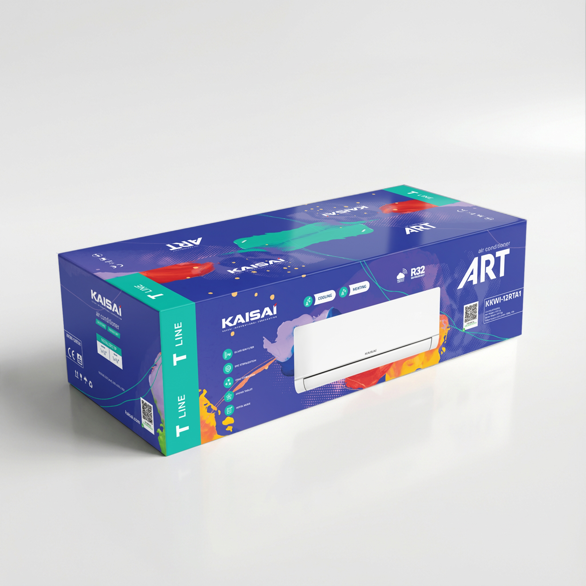 Aer condiționat KAISAI -ART, KKWI-09RTA1- KKOH-09RTA1, 9000BTU, alba, R32, A+++/A++, modul Wi-Fi inclus, 230V - imagine 2